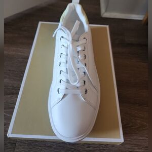 Michael Kors White Casual Sneakers, Size 8.5
